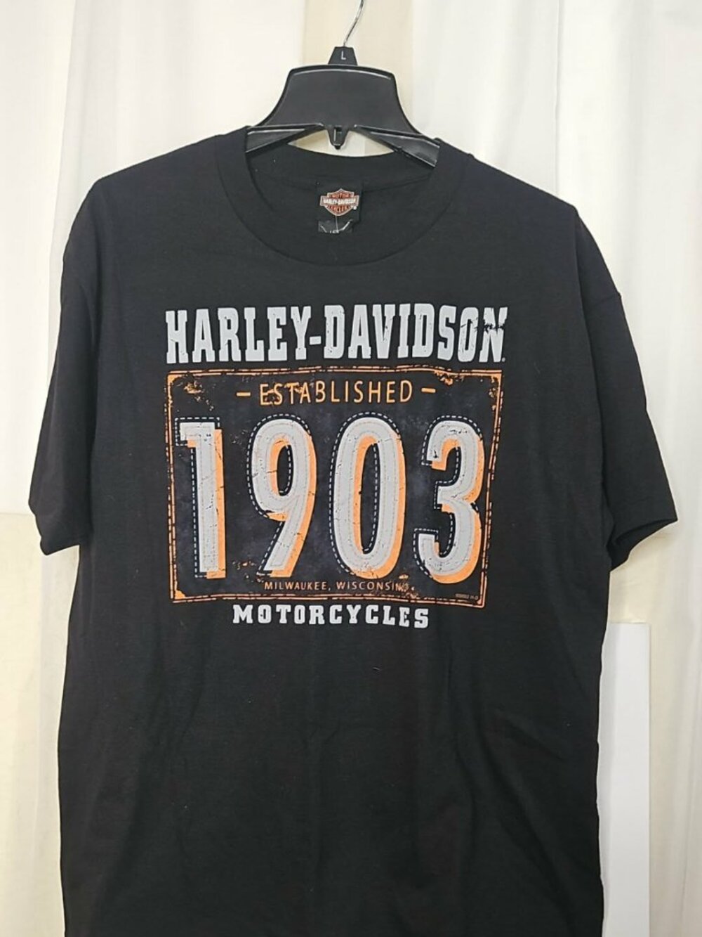Harley Davidson Men's Graphic T-Shirt Size L Black 1903 NWT - Picture 2 of 2